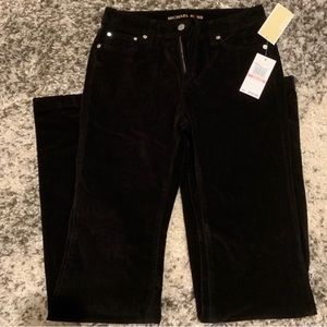 NWT Abercrombie & Fitch Black Velvet Flare Pants 2